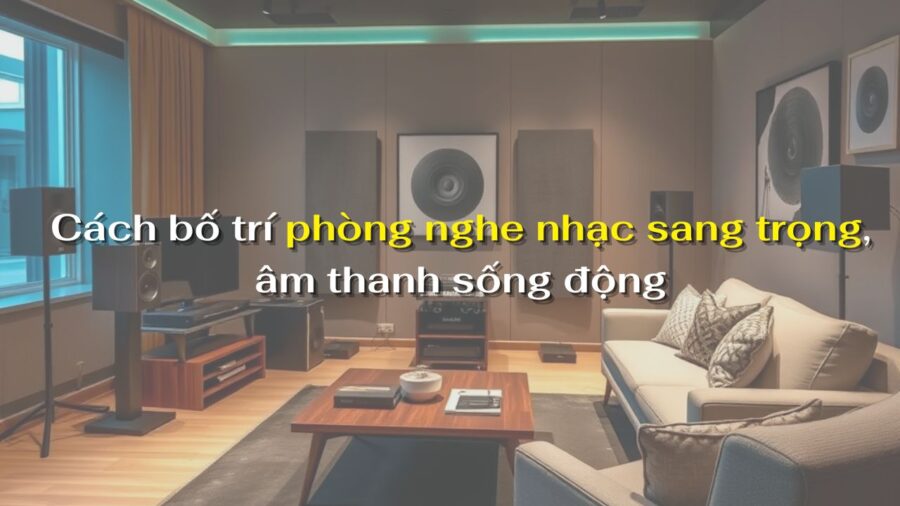 Cách bố trí phòng nghe nhạc sang trọng, âm thanh sống động