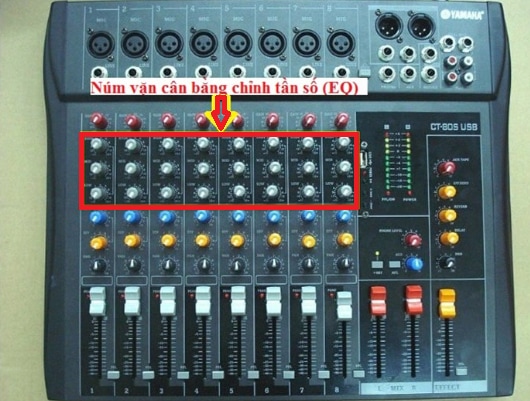 Sử dụng núm vặn EQ