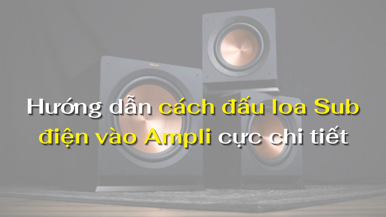 Hướng dẫn cách đấu loa Sub điện vào Ampli cực chi tiết